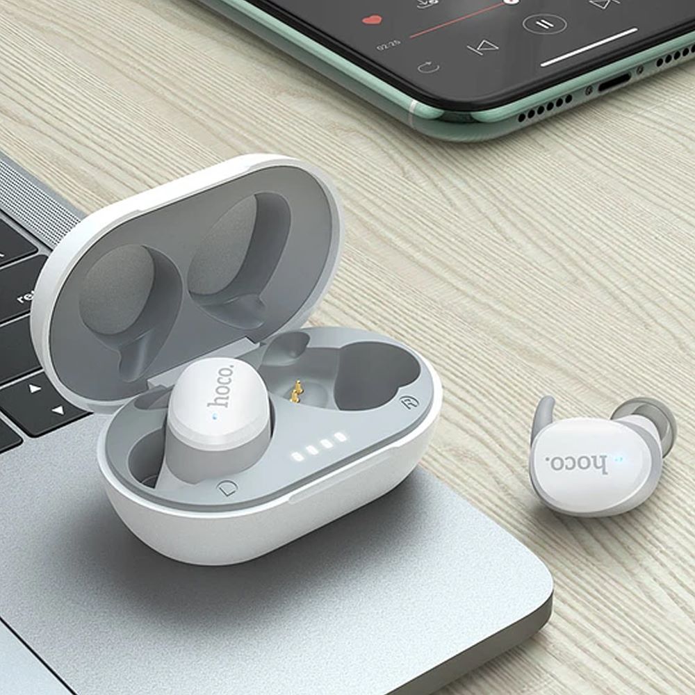 Audífonos HOCO ES41 TWS Bluetooth 5.0 480mAh rango 10 metros- Blanco S1339