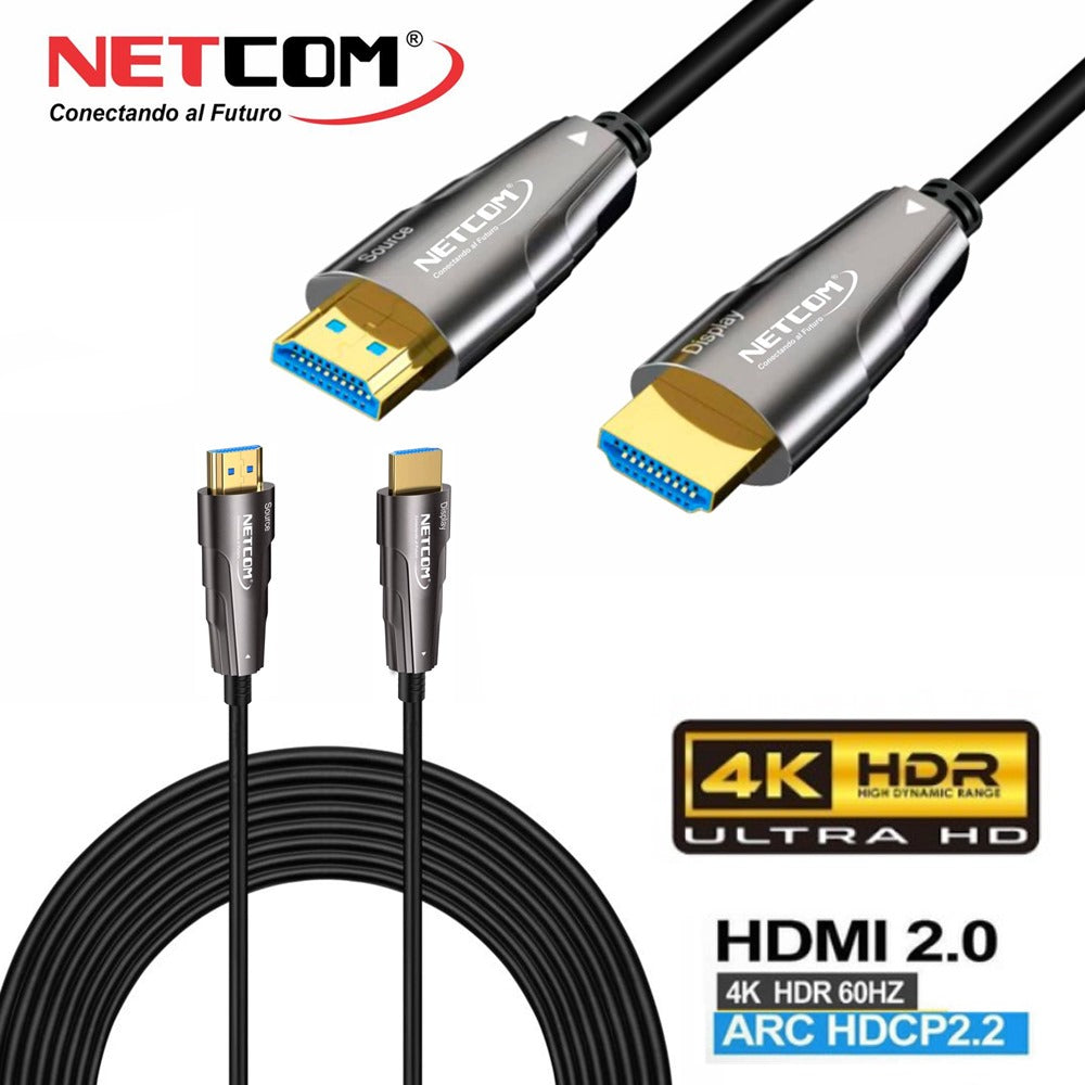 Cable Hdmi 2.0 Premium Fibra óptica 30 Metros HDCP 2.2 HDR ARC 3D S1345
