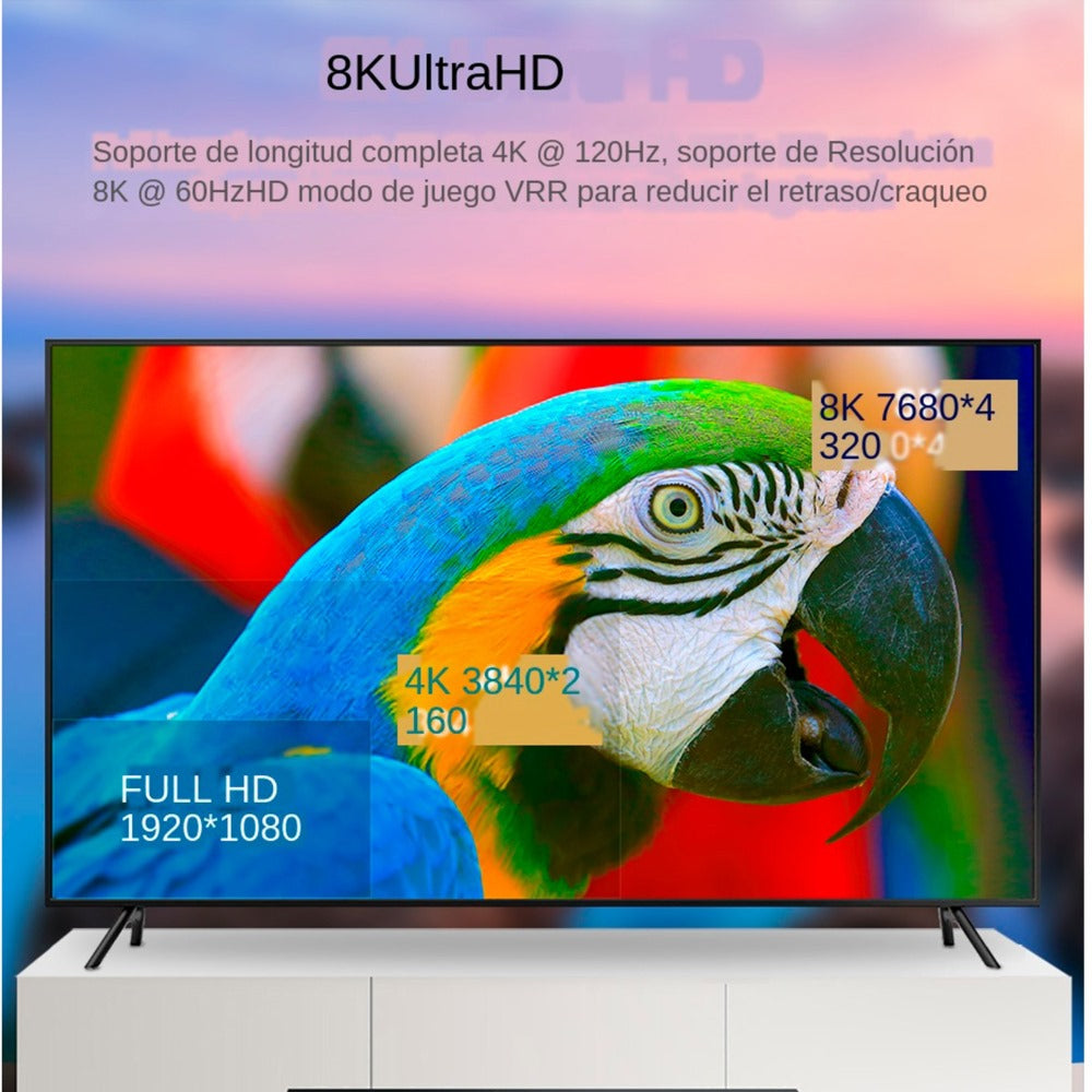 Cable Hdmi 2.1 8k Premium Fibra Óptica 15 Metros HDCP 2.3 HDR ARC 3D S1348