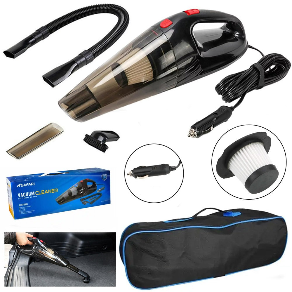 Aspiradora de mano para Auto 120W 12V cable 5 metros SAFARI H18N7158BK S1362