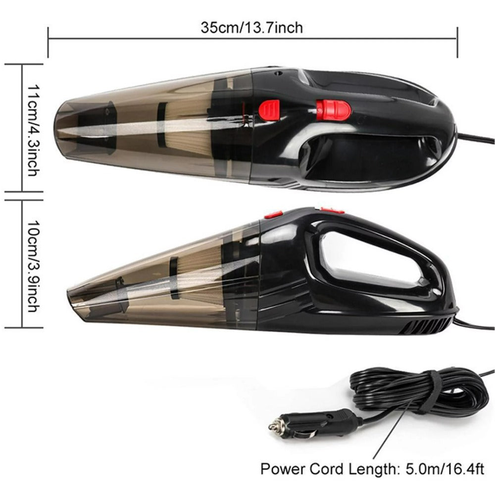 Aspiradora de mano para Auto 120W 12V cable 5 metros SAFARI H18N7158BK S1362