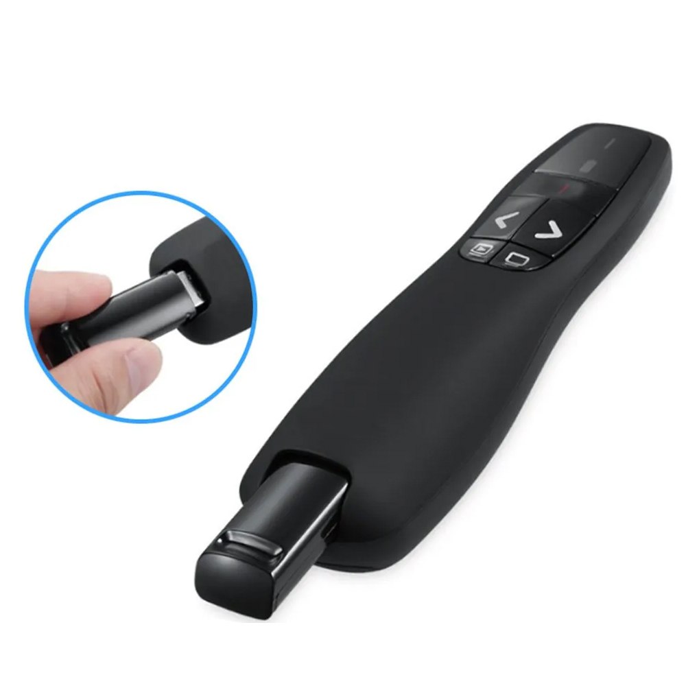 Puntero Presentador de Diapositivas 10m USB laser en caja S1389