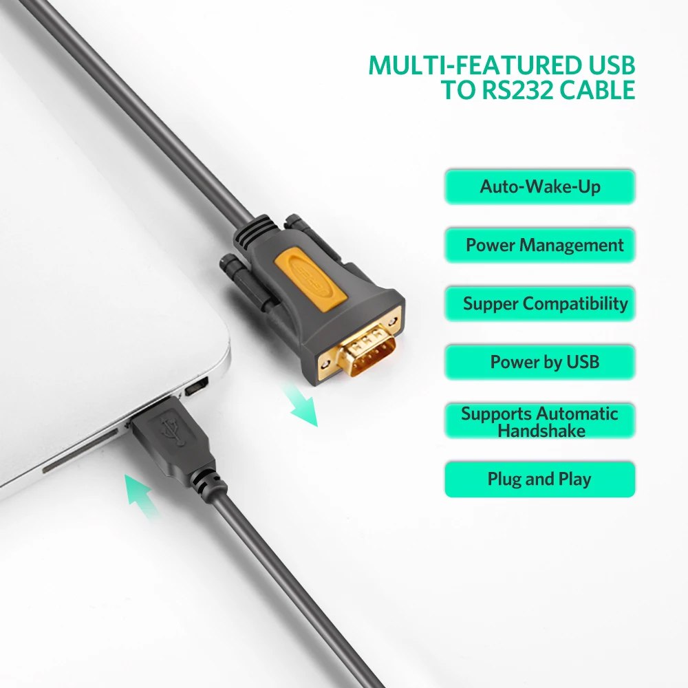 Cable Adaptador USB a Serie RS232 DB9 Serial 1.5 metros UGREEN S1427