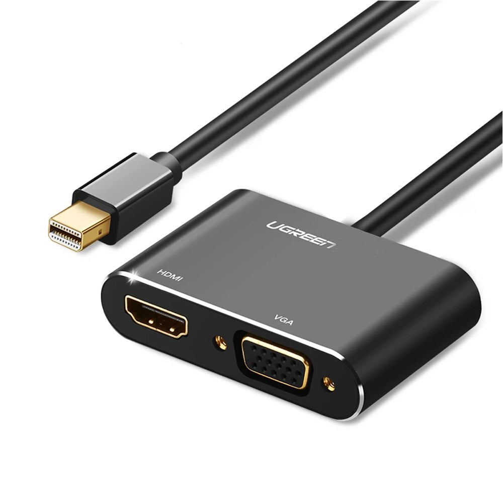 Convertidor 2 en 1 Mini Displayport a Hdmi + Vga UGREEN 4k aluminio S1428