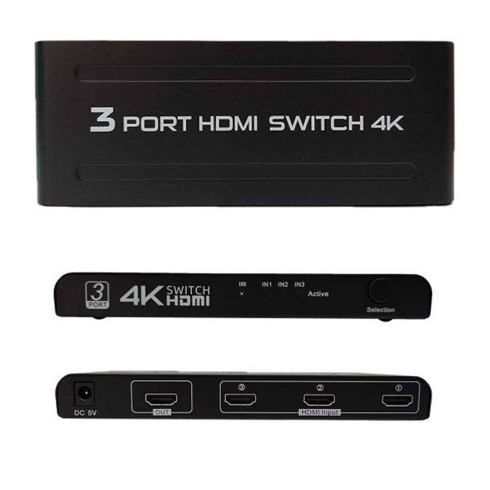 Hdmi Switch 3 x 1 4k ULTRA HD con Control Remoto Multiplica HDMI 3 x 1 S1436