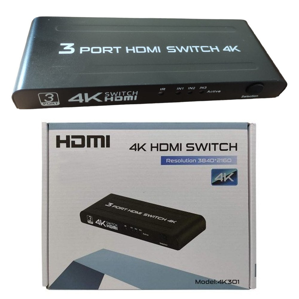 Hdmi Switch 3 x 1 4k ULTRA HD con Control Remoto Multiplica HDMI 3 x 1 S1436