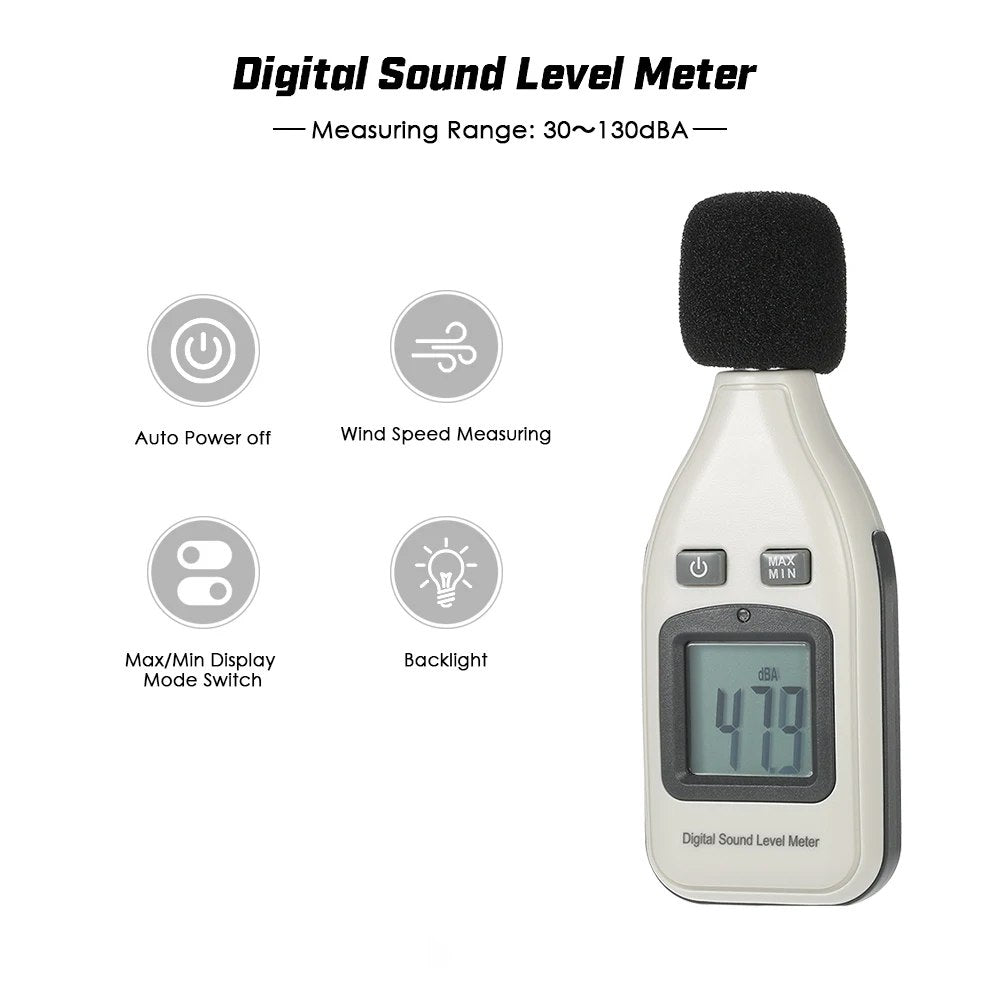 Medidor de Nivel de Sonido Digital Sonómetro SAMWIN Decibelímetro S1449