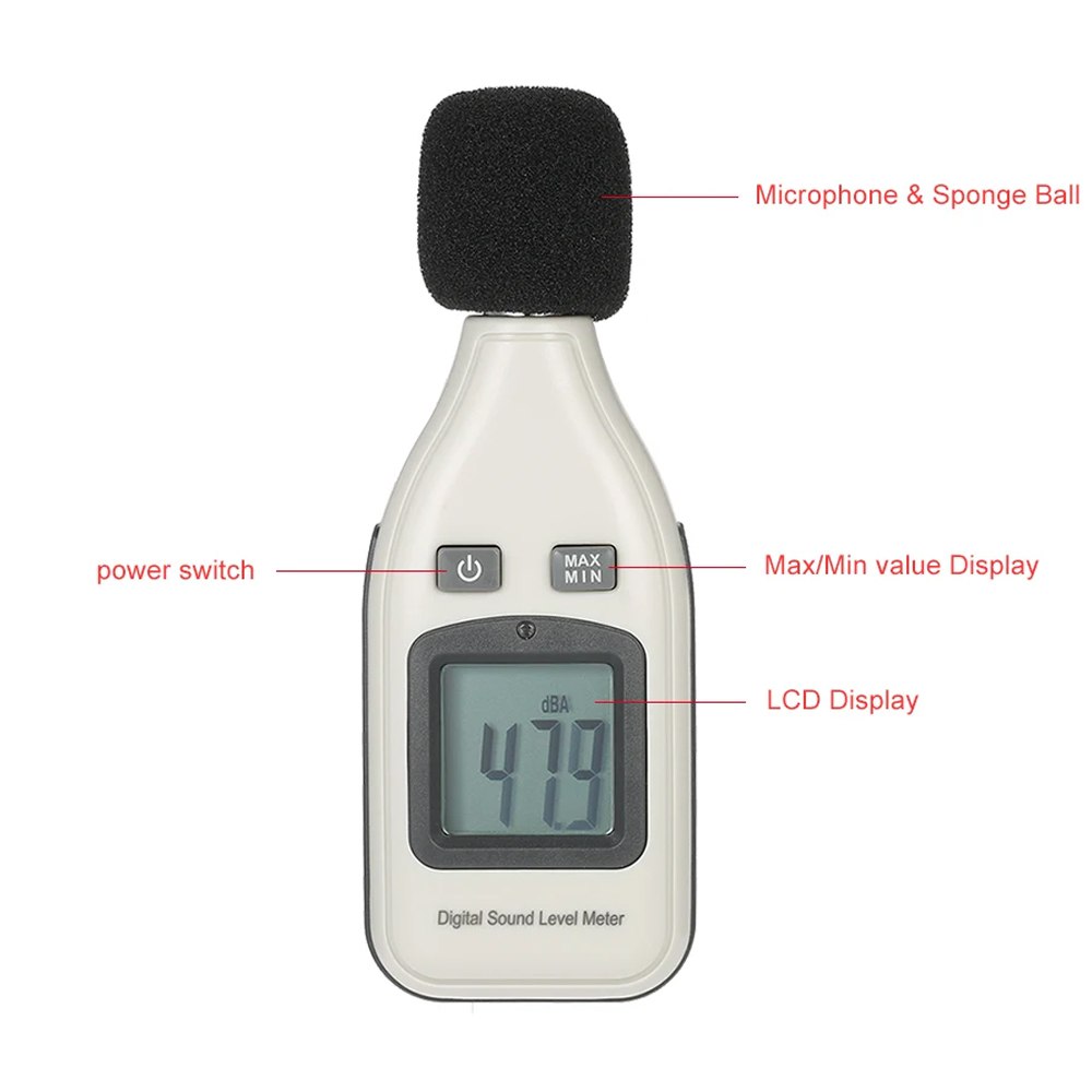 Medidor de Nivel de Sonido Digital Sonómetro SAMWIN Decibelímetro S1449