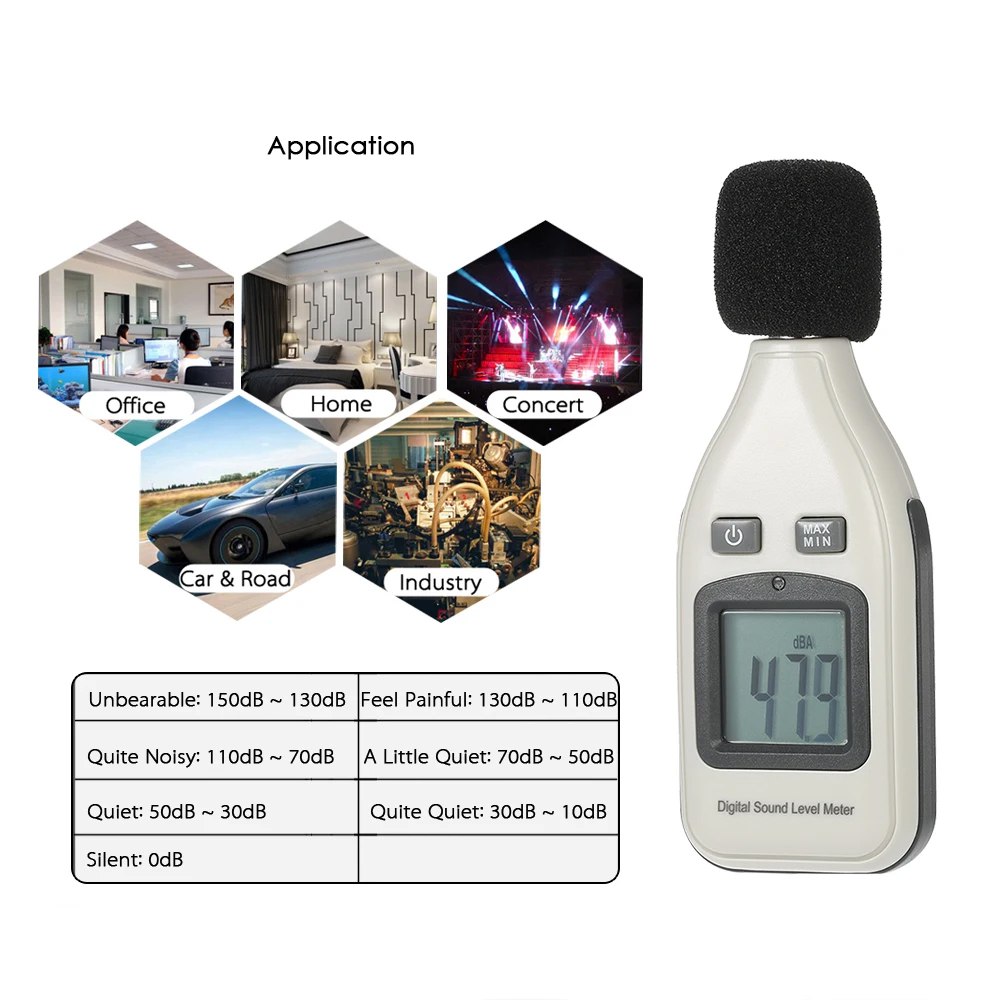 Medidor de Nivel de Sonido Digital Sonómetro SAMWIN Decibelímetro S1449