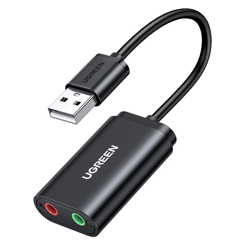 Tarjeta de Sonido Externa USB Micrófono y Audífono UGREEN Adaptador S1451
