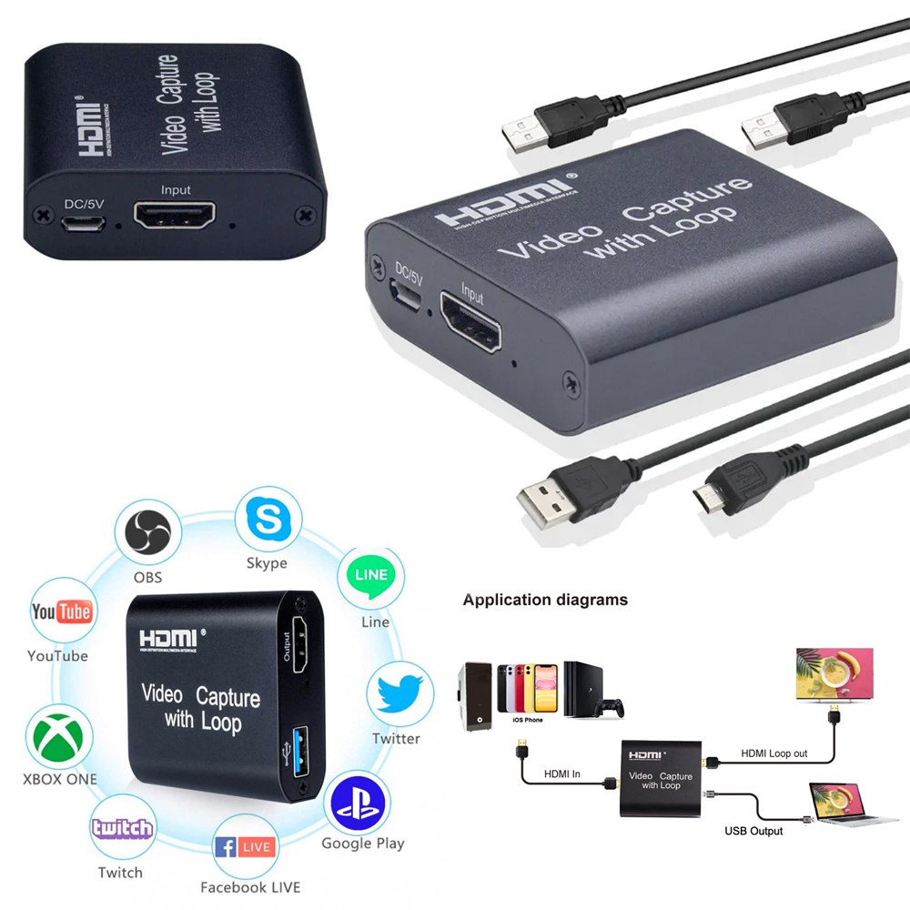 Capturadora de Video Usb 3.0 Hdmi Capture Con Loop Out 4k 2k S1482