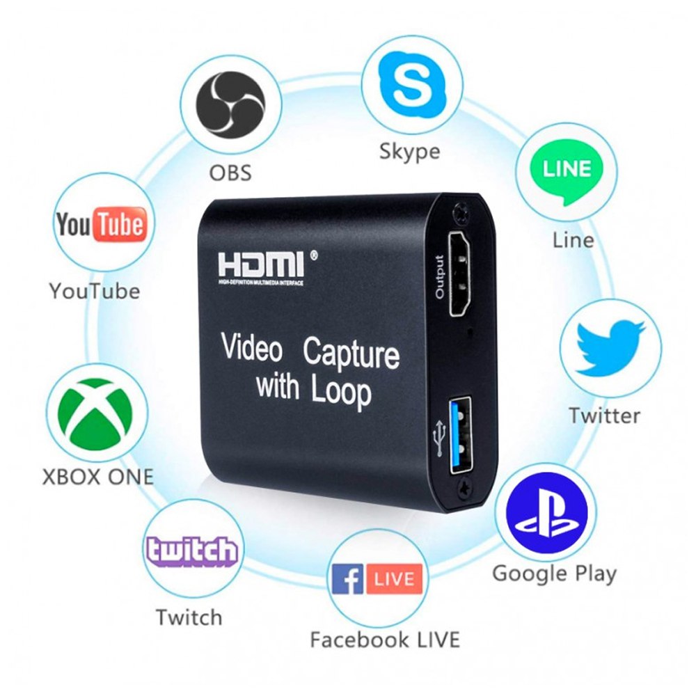 Capturadora de Video Usb 3.0 Hdmi Capture Con Loop Out 4k 2k S1482