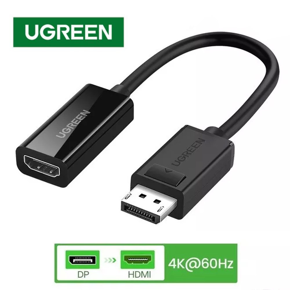 Cable Adaptador Convertidor DisplayPort a HDMI 4k 60hz 3D HDR UGREEN S1492
