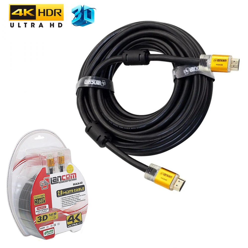 Cable Hdmi 2.0 4k Ultra Hd Lancom 3D 1.8 Metros 2160p PVC HAA40 S1499