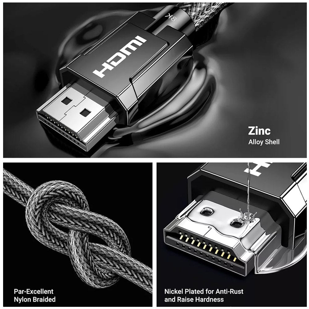 Cable Hdmi 2.1 8k 48gbps 3 metros Compatible con Hdr Earc UGREEN Certificado S1518