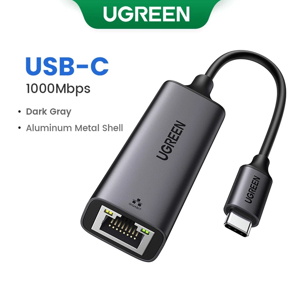 Adaptador Usb 3.1 tipo C a Rj45 UGREEN GIGABIT Lan Ethernet 1 000 MBPS S1524