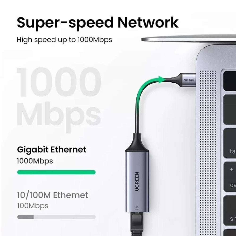 Adaptador USB 3.0 a Rj45 UGREEN GIGABIT Lan Ethernet 1 000 MBPS Red S1525