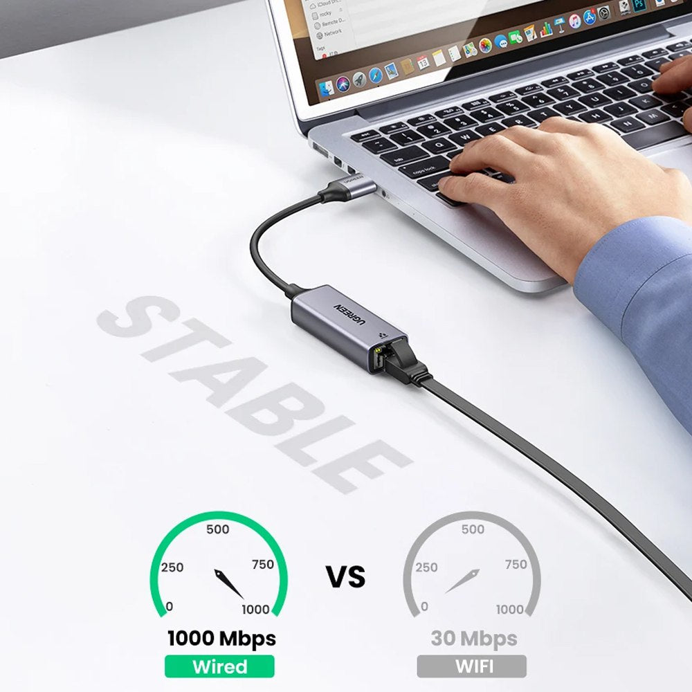 Adaptador USB 3.0 a Rj45 UGREEN GIGABIT Lan Ethernet 1 000 MBPS Red S1525