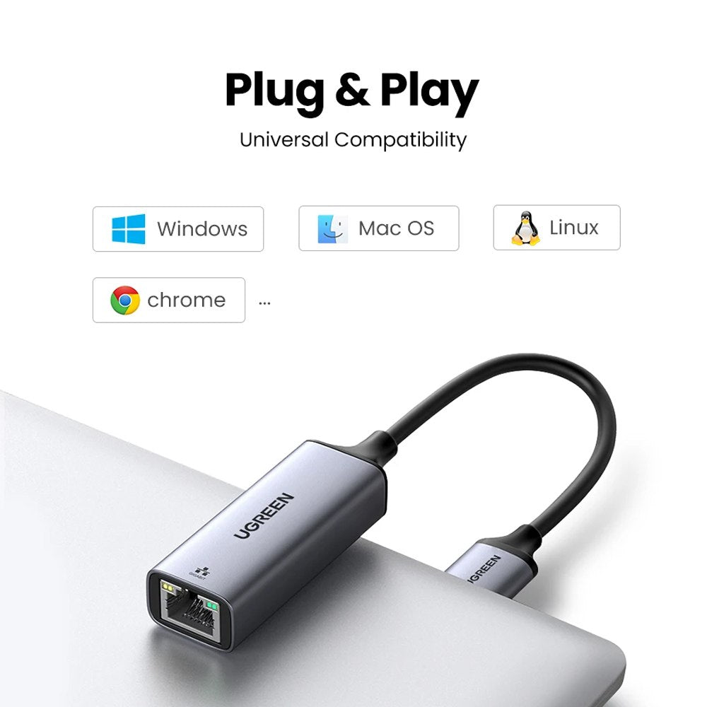 Adaptador USB 3.0 a Rj45 UGREEN GIGABIT Lan Ethernet 1 000 MBPS Red S1525