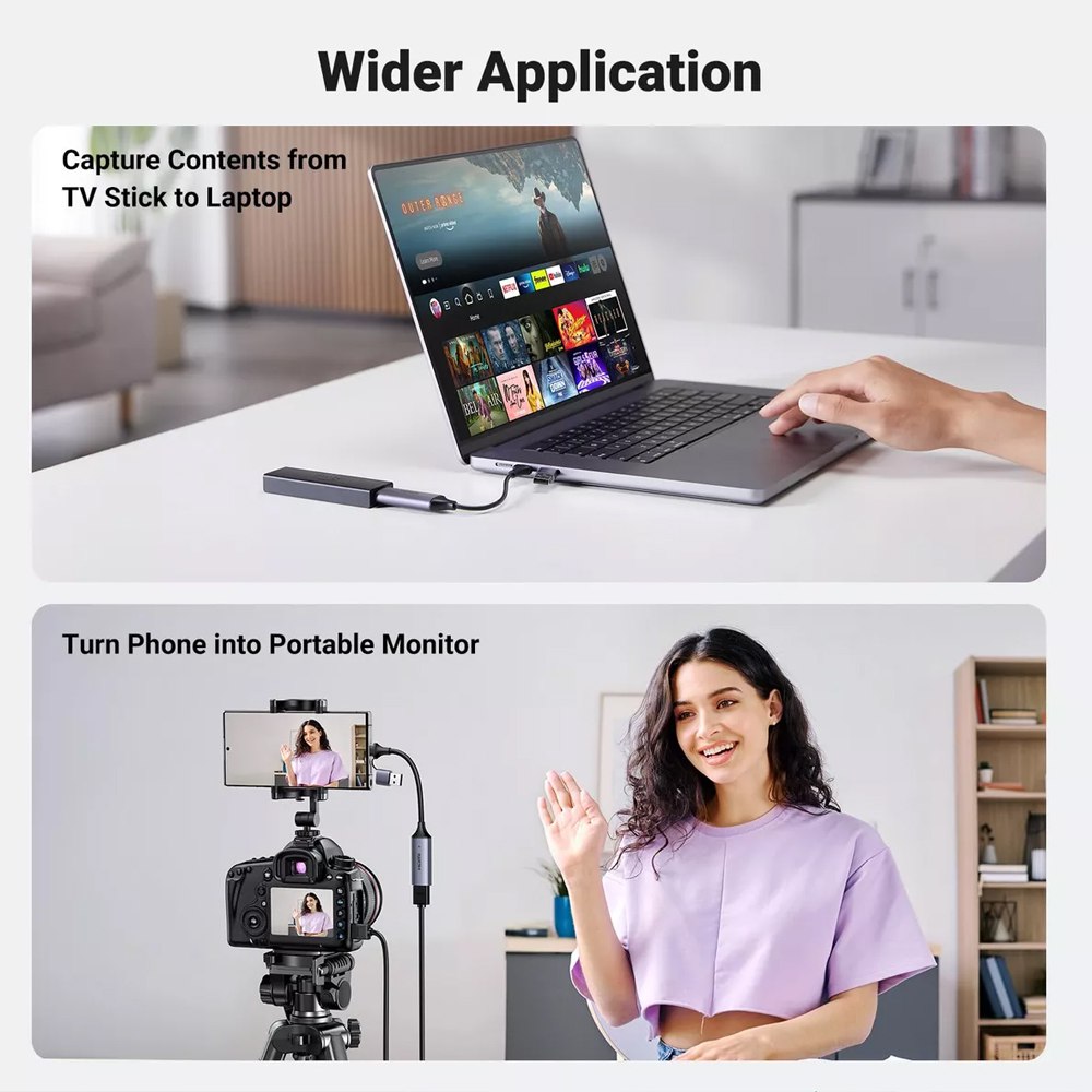 Capturadora de Video Usb 3.0 Hdmi Capture 4k UGREEN 2 en 1 Tipo C USB S1532