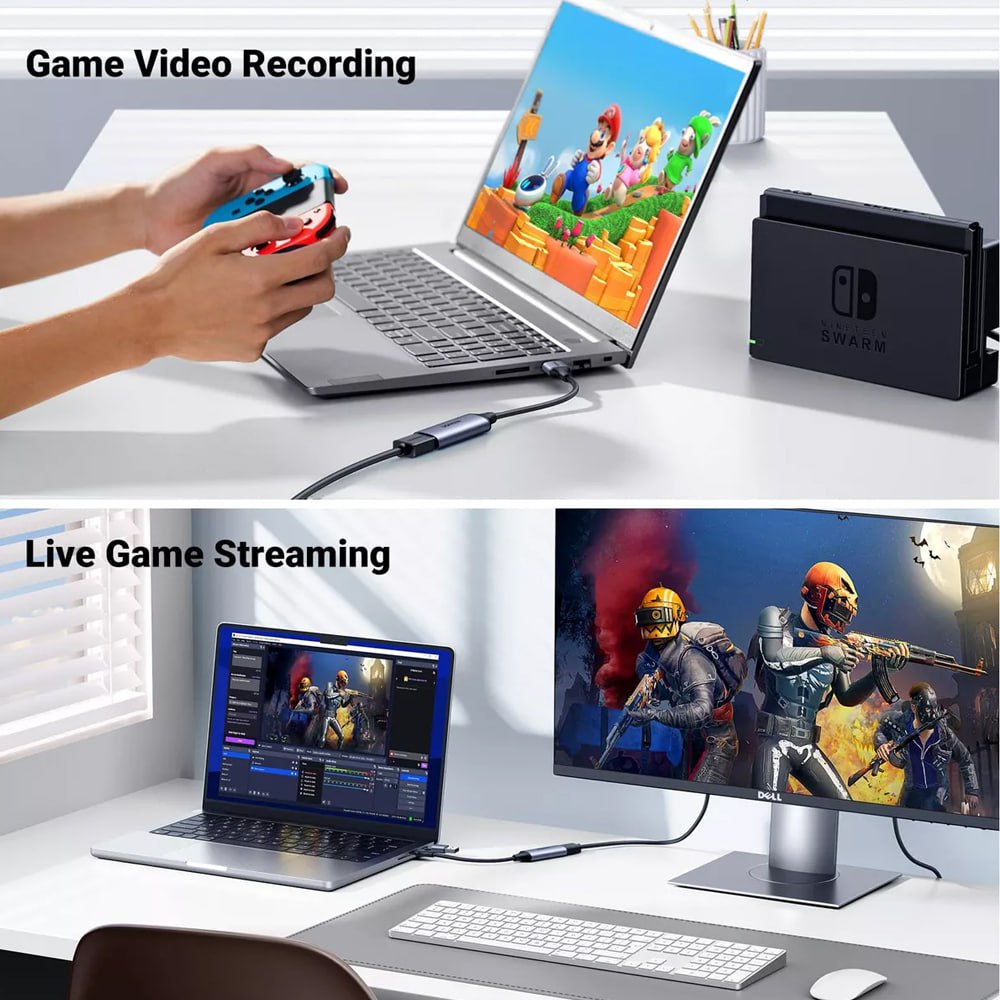 Capturadora de Video Usb 3.0 Hdmi Capture 4k UGREEN 2 en 1 Tipo C USB S1532