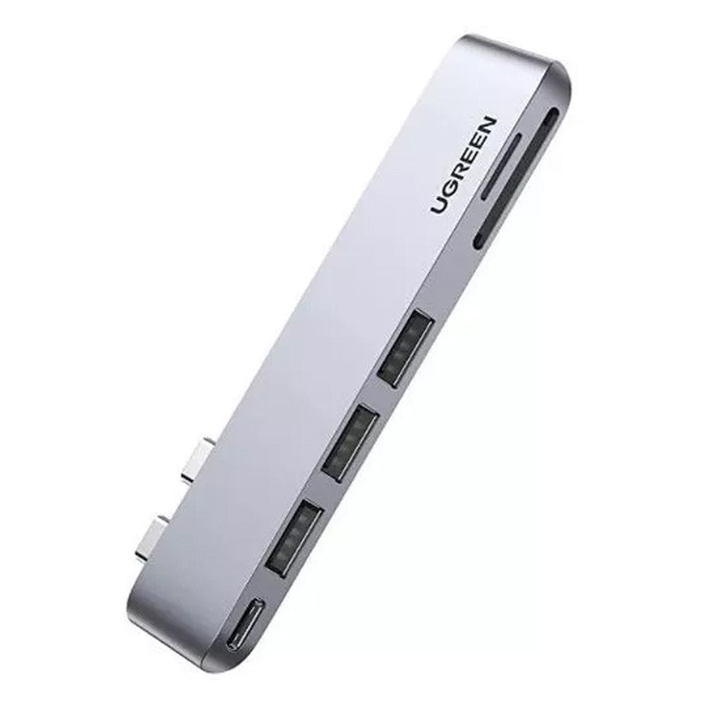 Hub 6 en 2 Dual USB-C a 3 USB 3.0 + Lector Tarjetas SD TF 5Gbps S1541