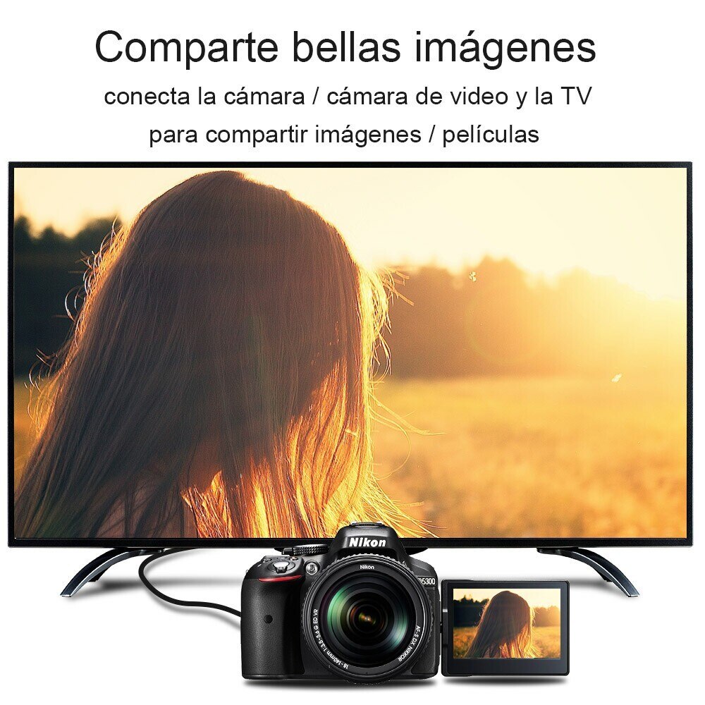 Cable Mini Hdmi a Hdmi 3 Metros NETCOM 2.0 4K 60 Hz ULTRA HD eARC S1551