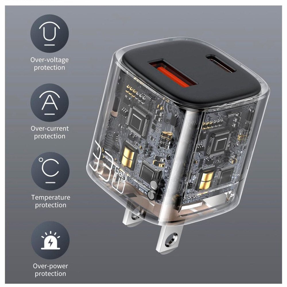 Cargador de Pared CARGA RAPIDA PD33W QC3.0 Usb 3.0 Tipo C NETCOM S1554