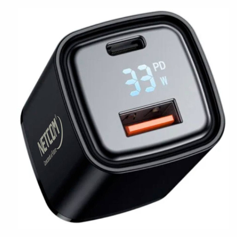 Cargador de Pared CARGA RAPIDA PD33W QC3.0 Usb 3.0 Tipo C NETCOM S1554