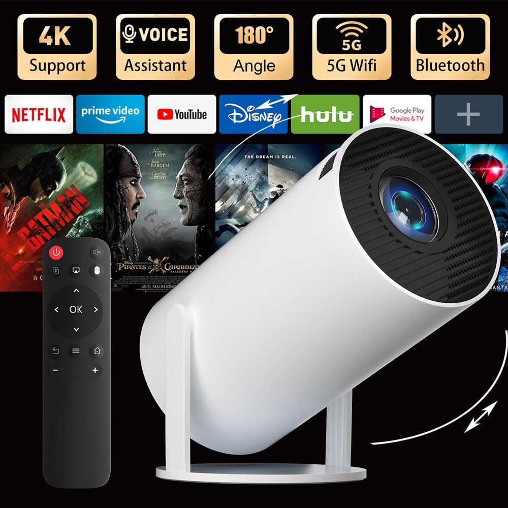 Proyector WiFi 5G 4K 1080P Full HD Bluetooth 5.0 Android 11 S1555