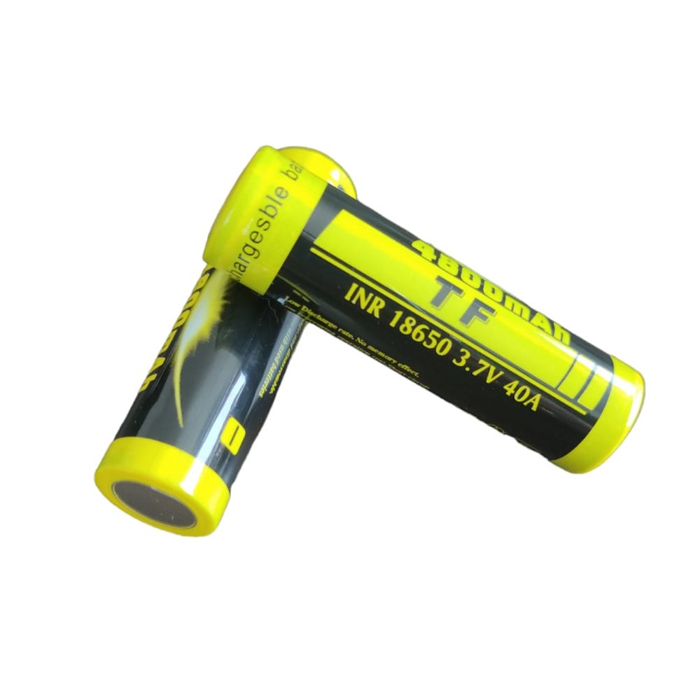 2 Baterías de Litio Recargable INR 18650 3.7V 40A 4800mAh Plana S1558