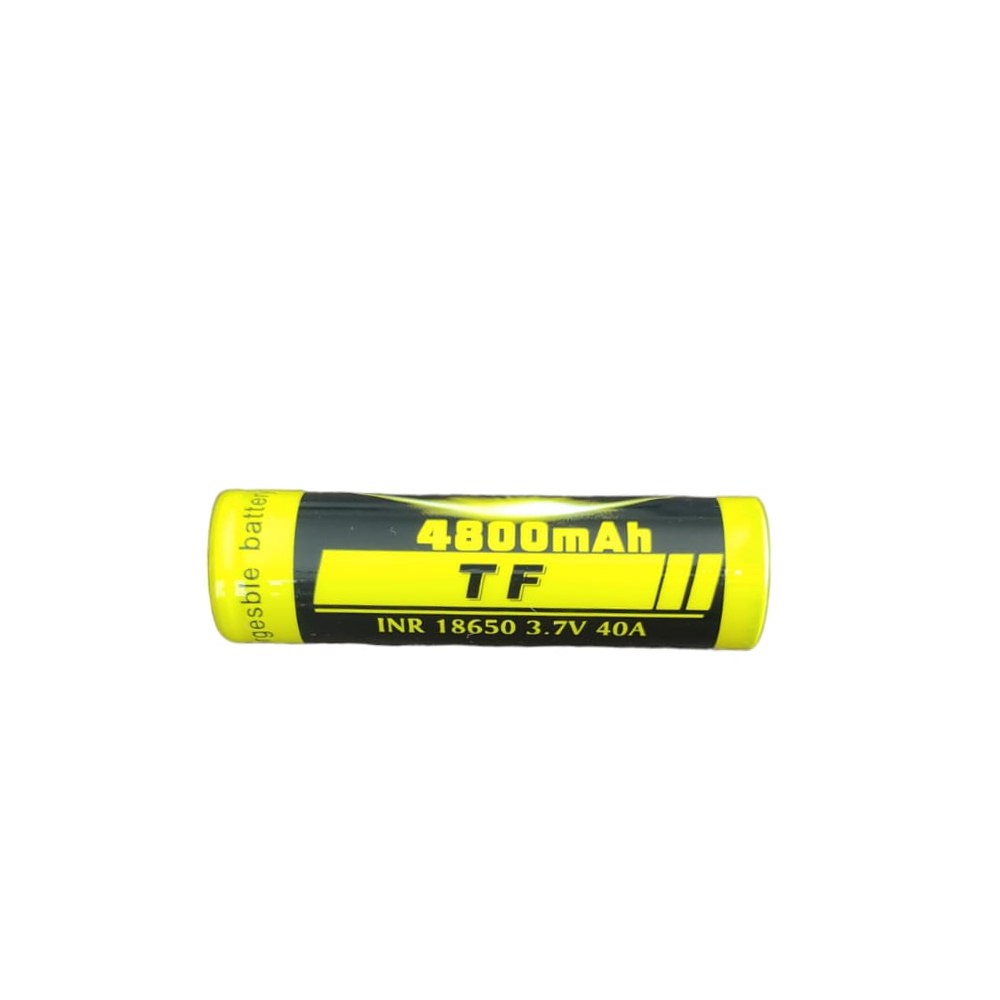 2 Baterías de Litio Recargable INR 18650 3.7V 40A 4800mAh Plana S1558