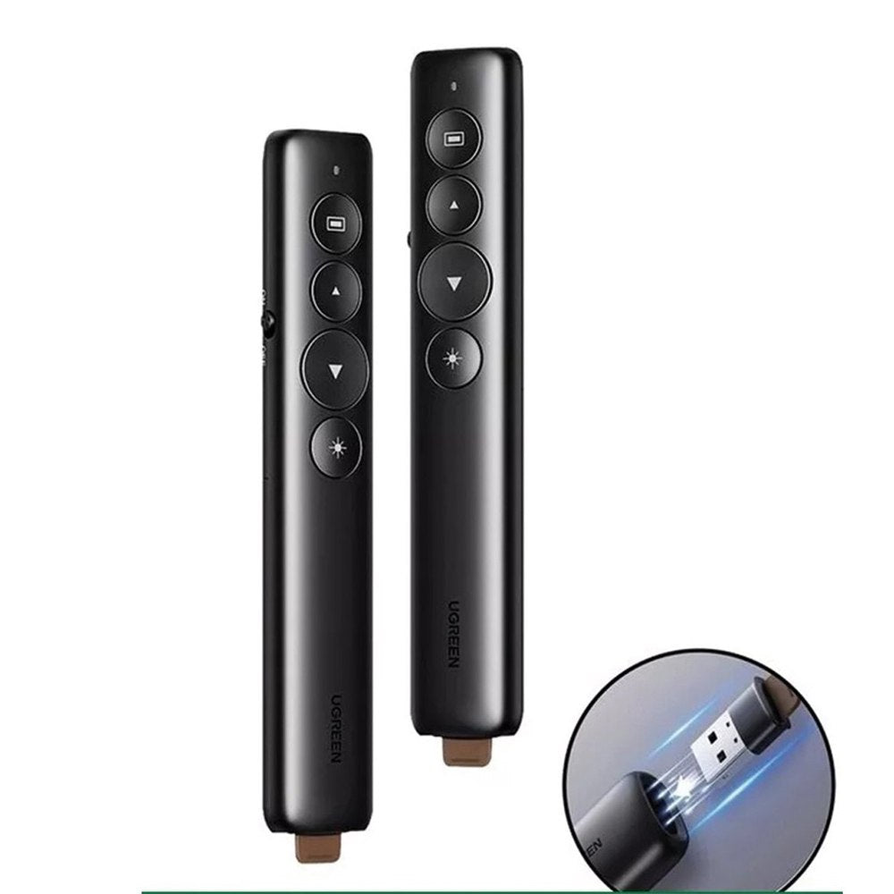 Puntero Presentador de Diapositivas 100m USB Laser Forro S1566