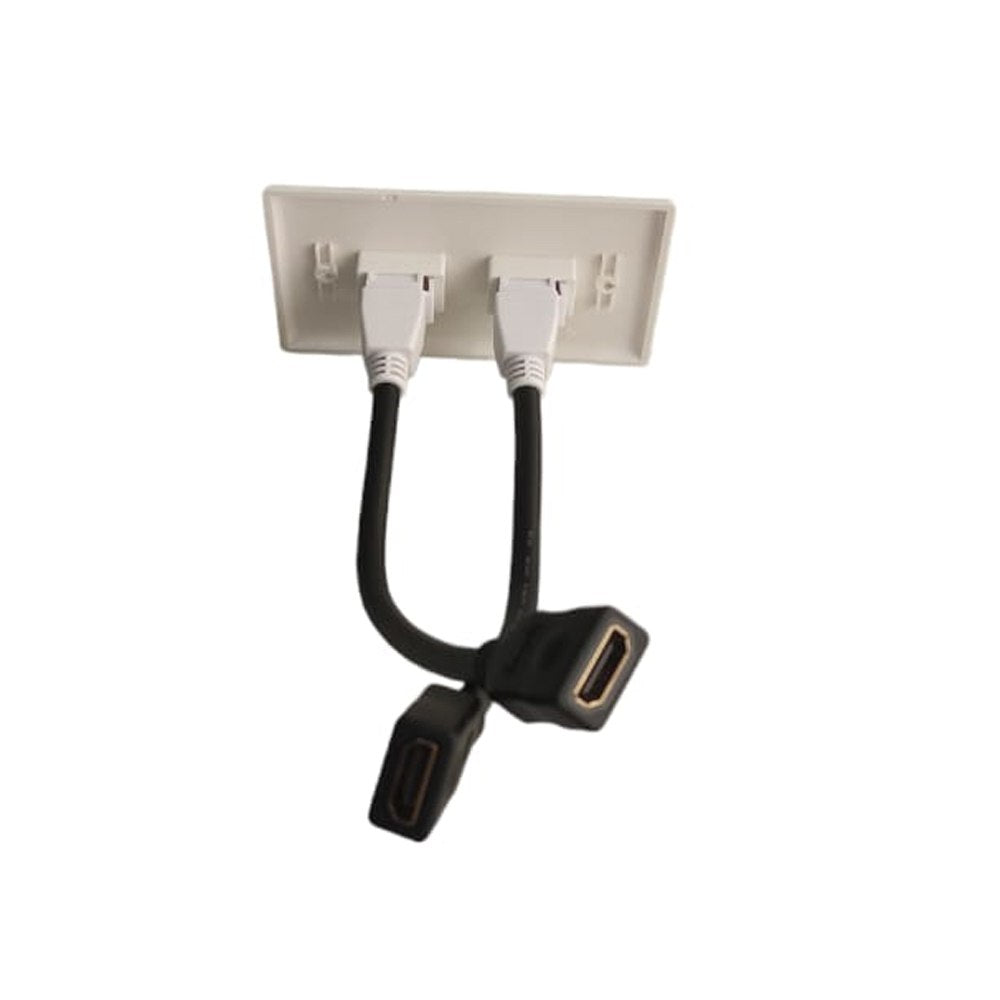 Placa ABS HDMI Faceplate HDMI Hembra 2 Puestos con Cable 1080P Empalme S1570