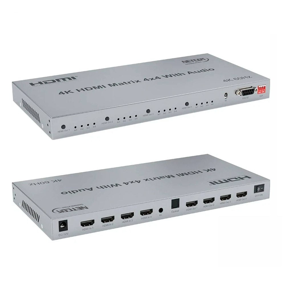 Matrix HDMI 4x4 Puertos Version 2.0 4K 60Hz Splitter Switch HDMI HDR S1572