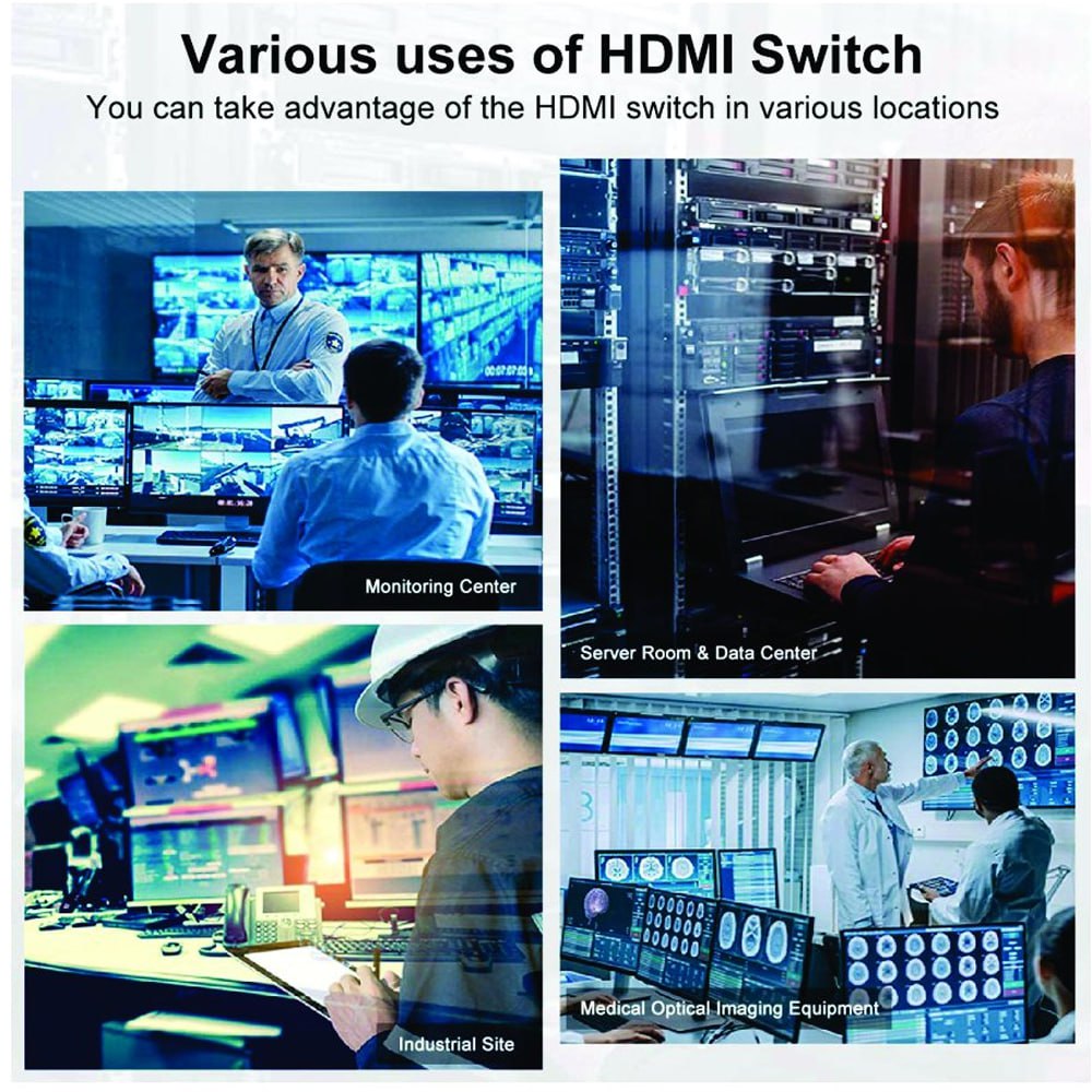 Switch HDMI 2.0 8 Puertos 4K 60Hz 3D HDR HDCP 2.2 8x1 18GBps NETCOM S1575
