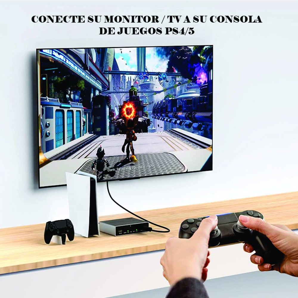 Switch HDMI 2.0 3 Puertos 4K 60Hz 3D HDR HDCP 2.2 3x1 18GBps NETCOM S1576