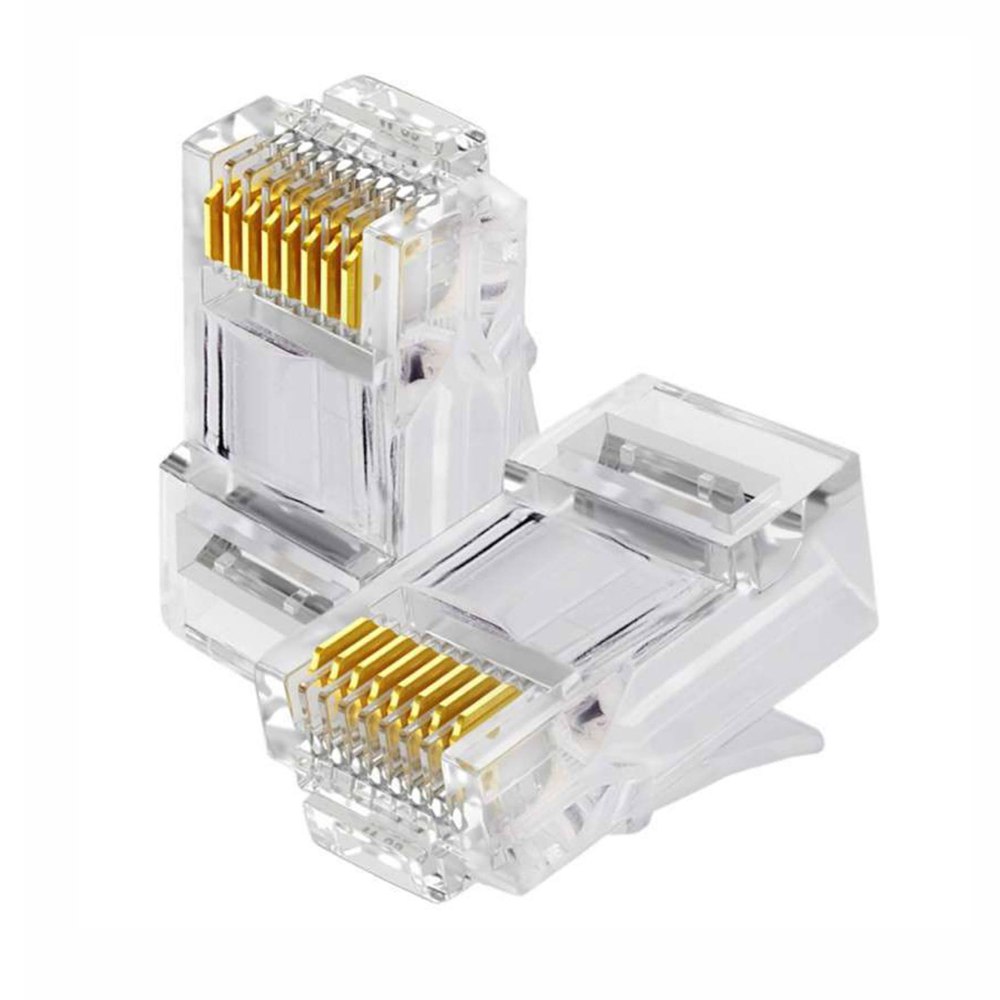 Plug Conector Rj45 Cat 5 Cat5e NETCOM Para Extensión X 100 Unidades S1578