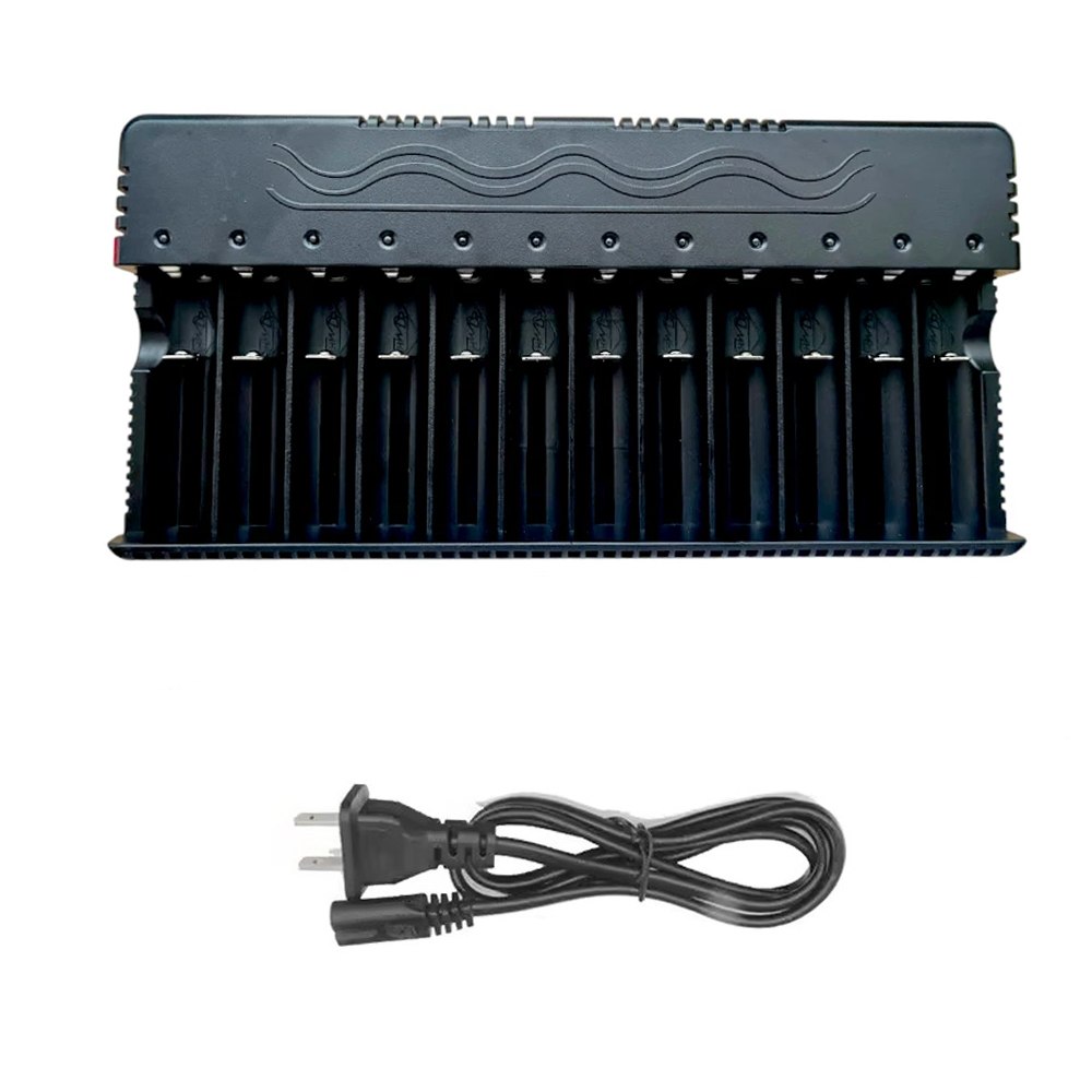 Cargador de pilas baterías recargables 12 puestos AA AAA 18650 26650 S1589