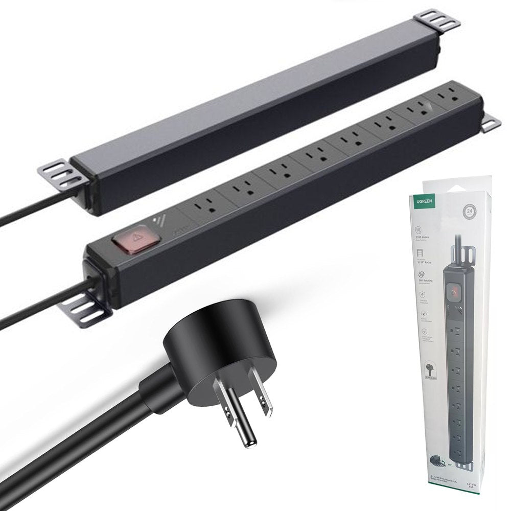 Extensión de 8 Salidas Cable 1.80m Rack Regleta 1875w 15A UGREEN PDU S1628