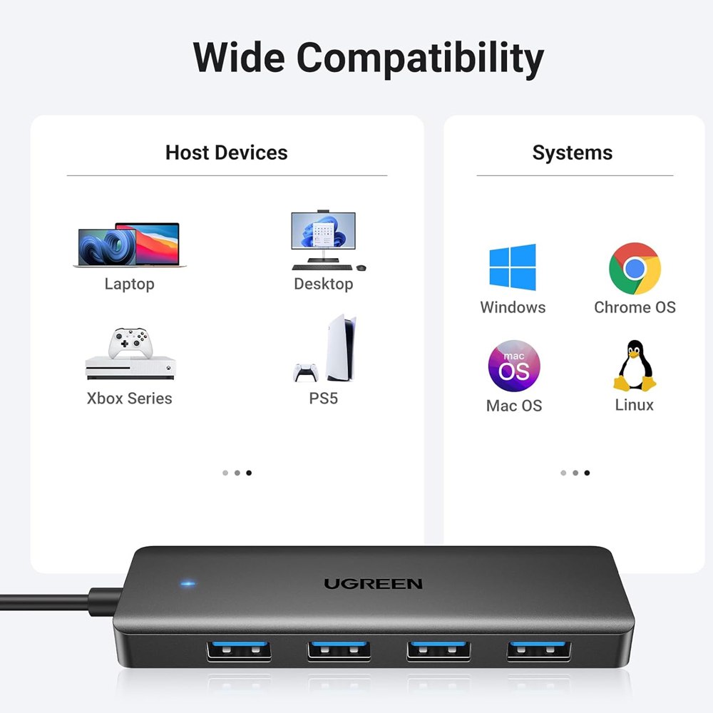 Adaptador Hub USB 3.0 4 Puertos USB 3.0 UGREEN 5Gbps S1636