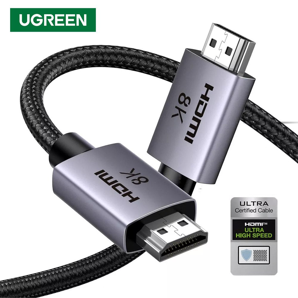 Cable Hdmi 2.1 8k 48gbps 2m UGREEN Nailon 60Hz 4k 120Hz ULTRA HD HDR S1648