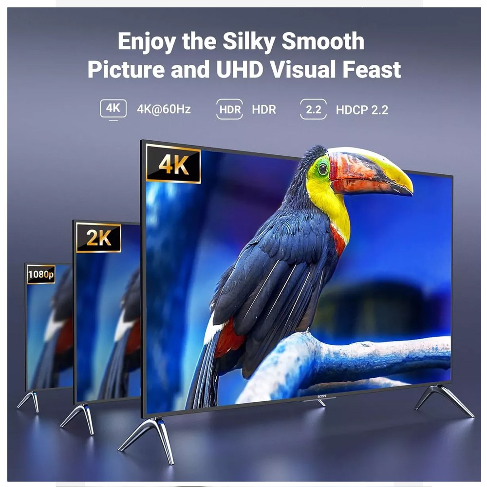 HDMI Splitter 1x4 2.0 UGREEN Full Hd 4K Multiplica Señal Conecta 4 tv S1651