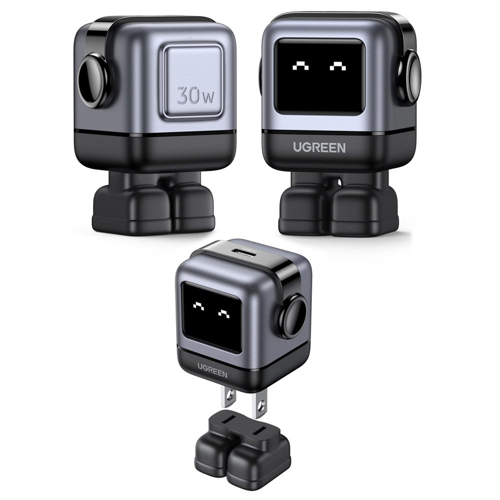 Cargador UGREEN Robot 30 Watts Tipo C Pantalla Led Carga Rapida NEXODE S1669