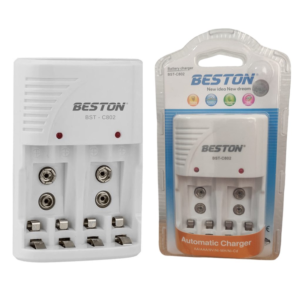 Cargador Rapida de Baterias Pilas Recargables BESTON 4xAA 4xAAA 2x9V S1671