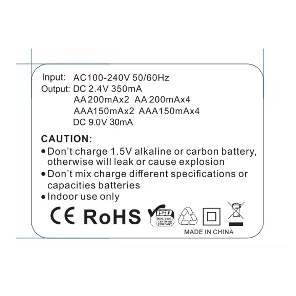 Cargador Rapida de Baterias Pilas Recargables BESTON 4xAA 4xAAA 2x9V S1671
