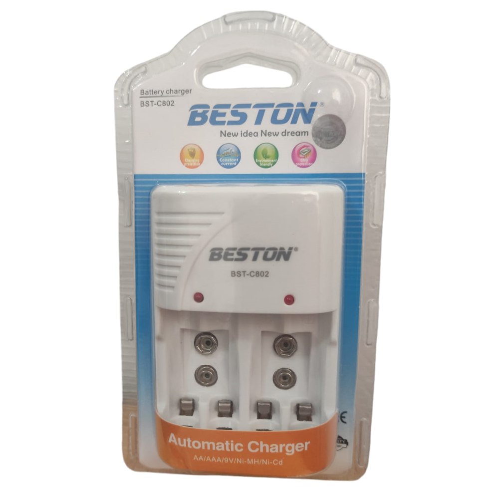Cargador Rapida de Baterias Pilas Recargables BESTON 4xAA 4xAAA 2x9V S1671
