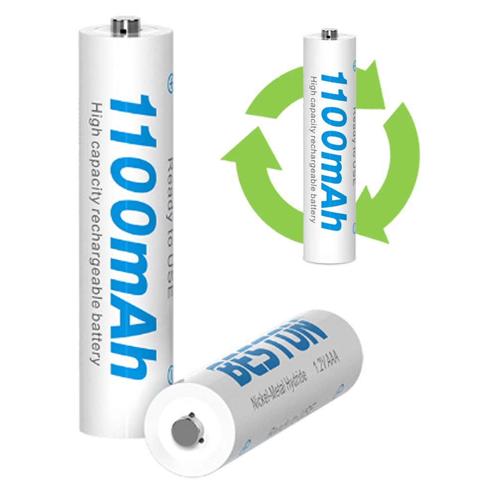 2 Baterias de Ninh Recargable AAA Pilas 1.2V 1100mAh BESTON S1676
