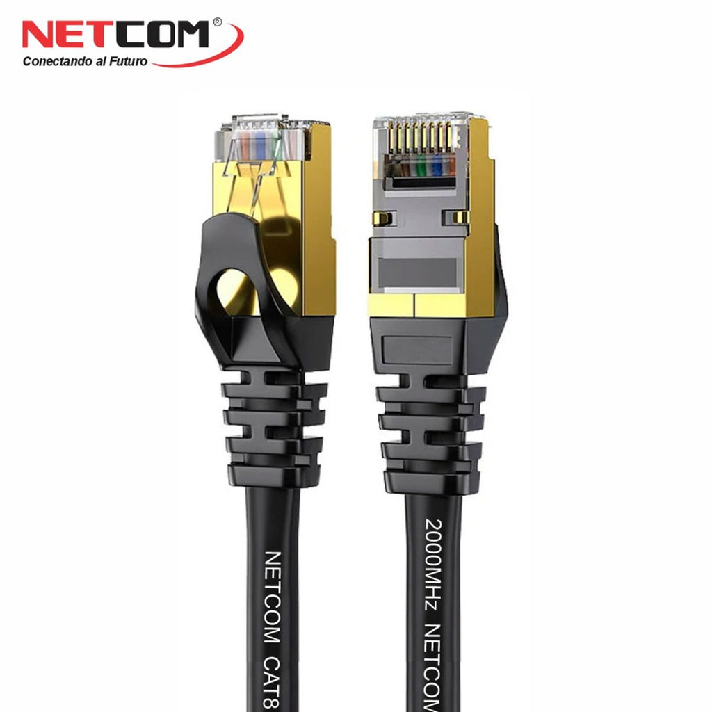 Cable de Red Cat 8 Conector Rj45 40 Gbps Lan Ethernet 3 Metros NETCOM S1681