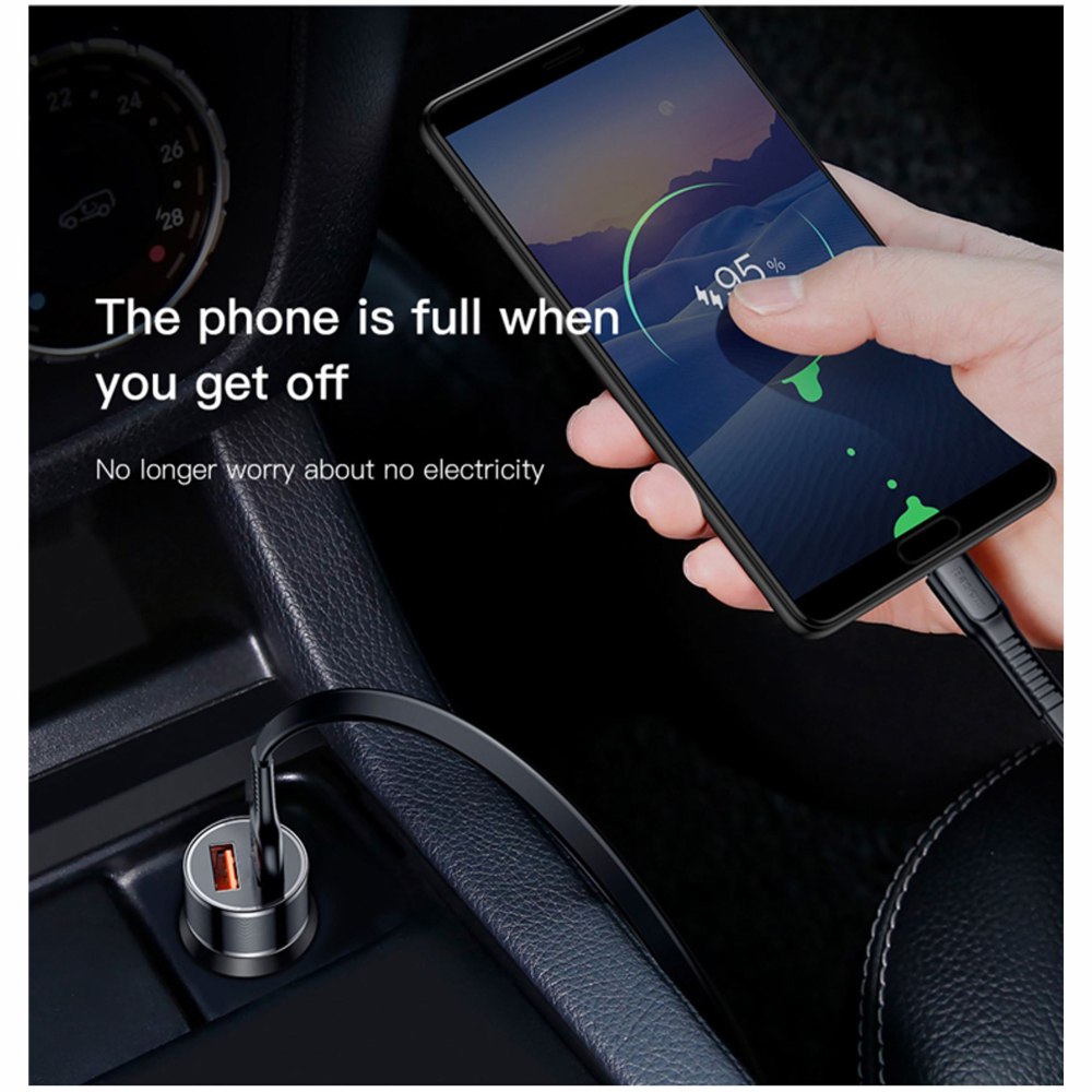 Cargador para Auto 2 USB QC3.0 NETCOM 3.4A 12V - 24V Carga Rapida S1686